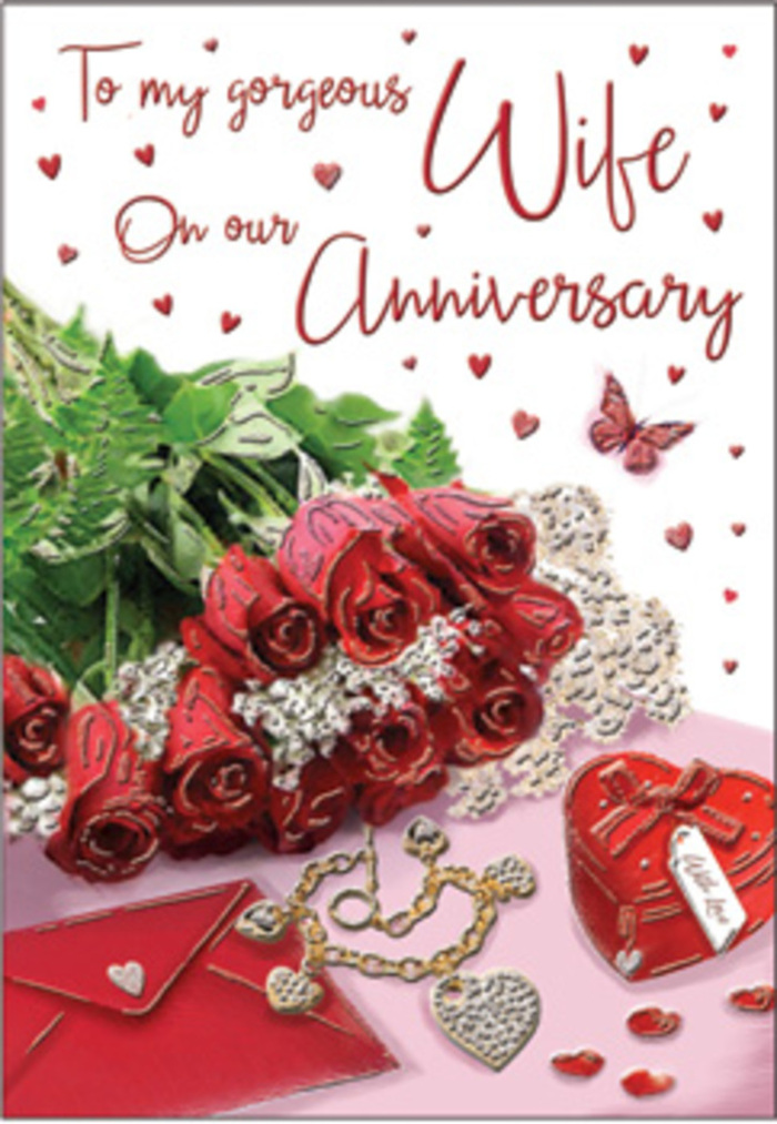 In this evocative anniversary scene, every detail appears thoughtfully arranged, as if a local Tolworth florist has prepared a romantic surprise on a carefully cleared tabletop. At the centre, a bouquet of classic red roses draws the eye, the blooms clustered close together in a lush, almost overflowing mass. Each rose is generously petalled, its deep crimson centre gradually lightening toward the edges where the soft highlights catch the ambient light. Fresh green foliage weaves between the flowers, adding texture and a sense of garden freshness. To one side sits a crisp envelope, its edges clean and defined, suggesting a heartfelt card inside-perhaps with words reflecting years spent together in and around Tolworth's neighbourhood streets and nearby parks. Just beyond it, a heart-shaped box in a striking red tone rests elegantly, its gently domed lid and smooth finish providing a luxurious counterpart to the organic softness of the roses. A piece of jewellery, likely a slender chain or pendant, is laid gracefully across the scene, the polished surface glimmering faintly as if illuminated by warm indoor lighting at dusk. Scattered across the background are delicate heart confetti and tiny sparkling accents that enhance the celebratory nature of the image, reminiscent of table decorations set out for a special anniversary meal. A single butterfly motif, poised near the blooms, adds a touch of magic and levity, as though love itself has taken shape in miniature. The light is soft and inviting, with no harsh contrasts, allowing the rich reds and greens to shine and creating an atmosphere of warmth, intimacy, and enduring devotion.