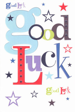 This playful good luck card captures the buoyant spirit of Tolworth with its stylish, confident design and vibrant array of colours. The oversized letter 'g' in a gentle baby-blue sets a welcoming tone, complemented by uplifting reds and rich purples that together project both enthusiasm and steadfast support-much like a stroll through the lively streets near Tolworth's Broadway Bar and Diner. Stars of all sizes pepper the card's white expanse, ranging from bold navy to delicate lavender, reminiscent of childhood evenings spent watching the sky arch over Alexandra Recreation Ground. The mix of carefully chosen fonts and radiant hues creates movement and anticipation, as though each letter and celestial accent is sending its own wish for good fortune. Run a hand over the flawlessly matte surface and you'll sense the thoughtful production behind every detail-a tactile echo of the pride taken in every bouquet at Florist Tolworth. This card is an ideal way to mark the start of something new: a new term, a first home, or a leap into the unknown. It reassures, uplifts, and underlines the message that luck, hope, and community spirit are close at hand for all who call Tolworth home.